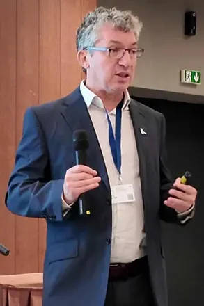 Speaker presenting a paper
