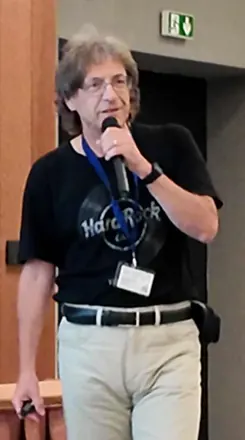 Speaker presenting a paper